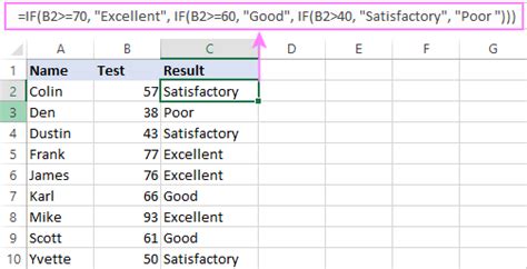 excel if multiple conditions multiple outcomes