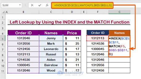 excel index match function example