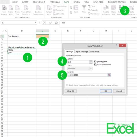 excel insert drop down list in cell