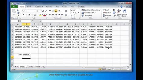 excel insert value in cell