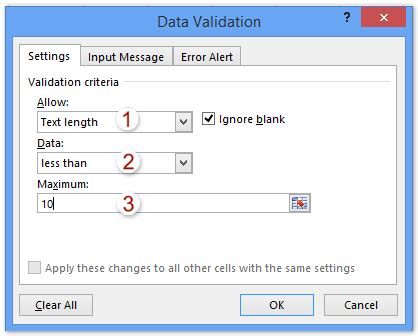 excel limit maximum characters in a cell