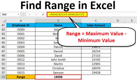 excel list from range
