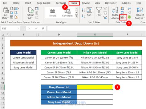 excel list multiple columns