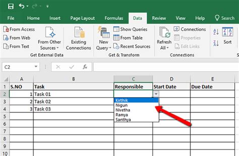 excel list of values from another sheet