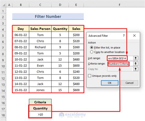 excel list range criteria range
