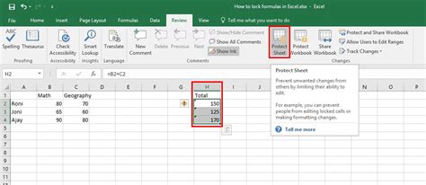 excel lock variable in formula