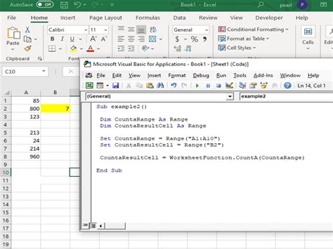 excel macro function list