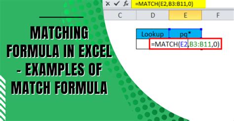 excel match formula examples