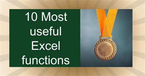 excel most used functions