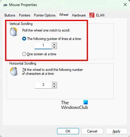 excel mouse scroll settings