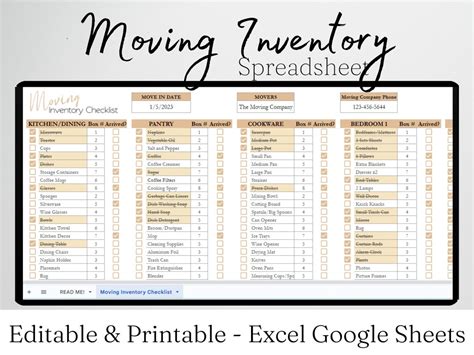 excel moving inventory list