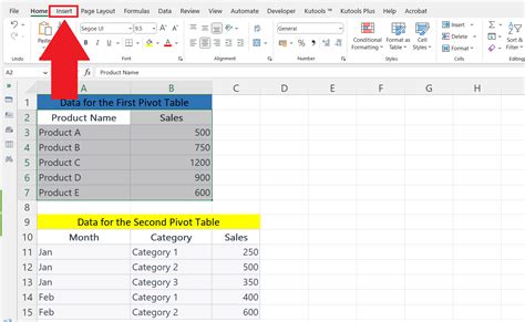 excel multi sheet pivot table