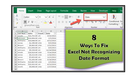 excel not recognizing date format in pivot table