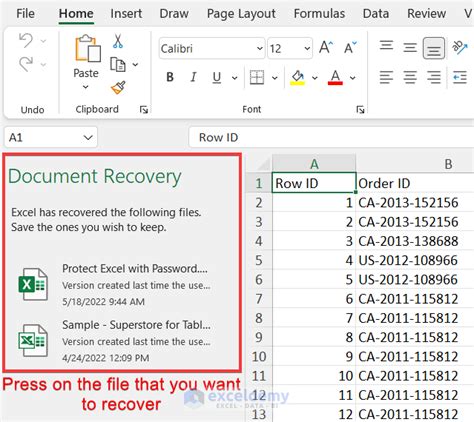 excel not responding how to recover