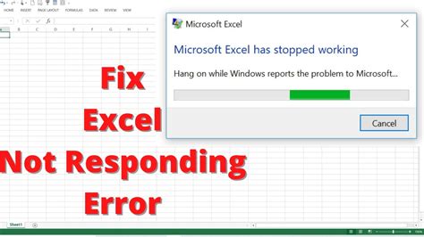excel not responding issue