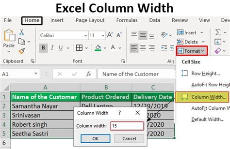 excel not saving column width