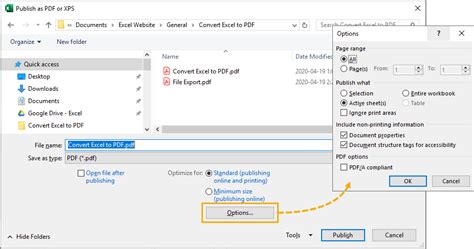 excel not showing save as pdf option