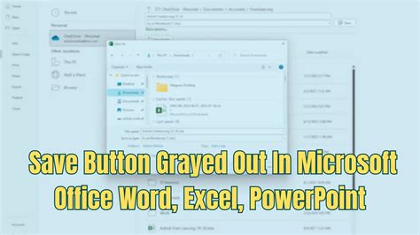 excel not showing save button