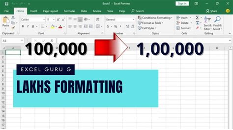 excel number format lakhs with comma