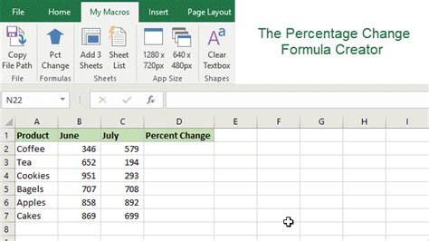 excel percentage formula for entire column