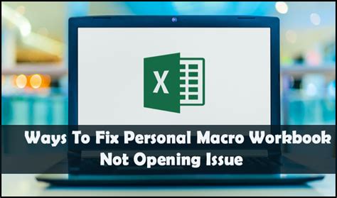 excel personal macro workbook not working
