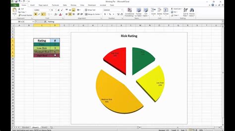 excel pie chart color based on value