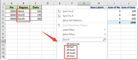 excel pivot filter shows old values