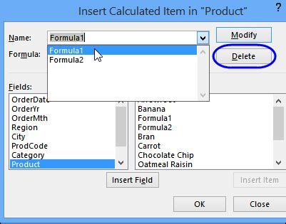 excel pivot table remove formula1
