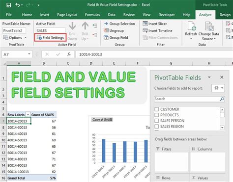 excel pivot table value field settings median