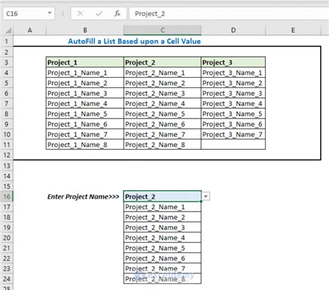 excel populate list based on cell value