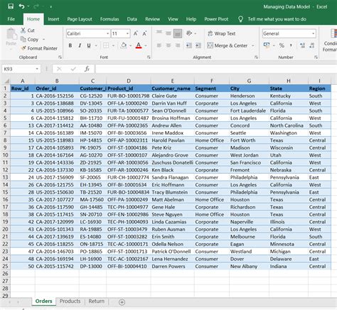 excel power pivot data model