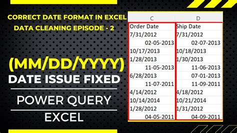 excel power query change date format to yyyy mm dd