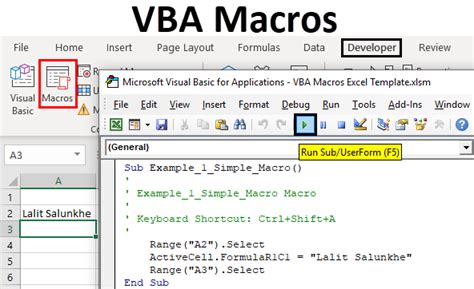 excel record vba macro