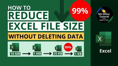 excel reduce file size after deleting data