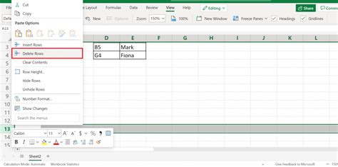excel reduce file size empty cells