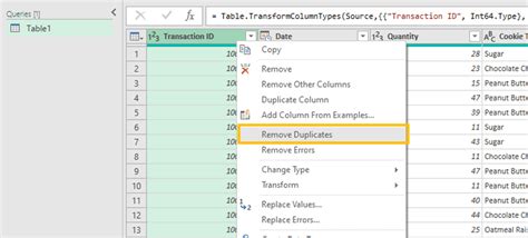 excel remove duplicates power query