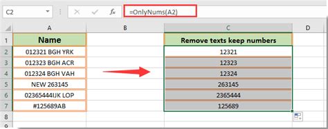 excel remove letters keep numbers