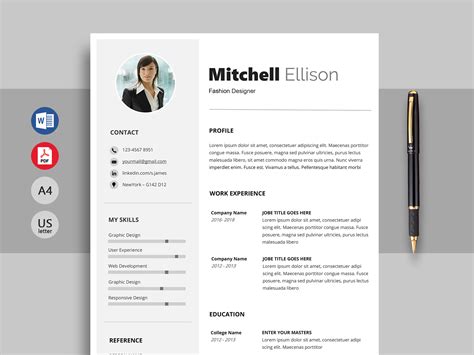 excel resume format pdf