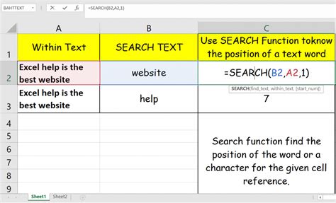 excel search function examples