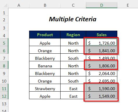 excel select value from list based on criteria