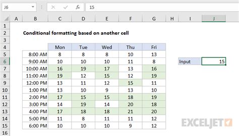 excel set value based on another cell range