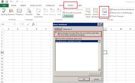 excel share feature