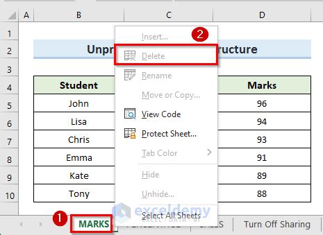 excel shared workbook cannot delete sheet