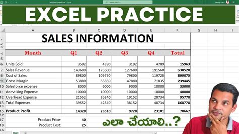 excel sheet meaning in telugu