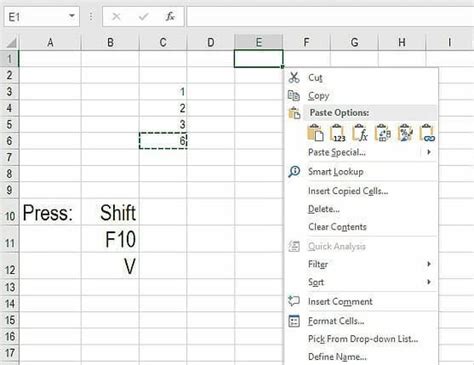 excel shortcut to change formula to value