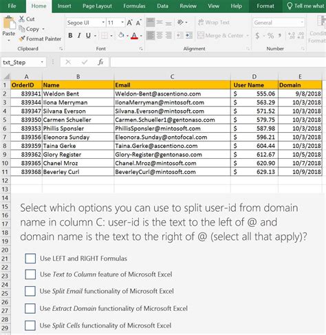 excel skills assessment for interview