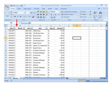 excel spreadsheet examples for students