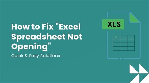 excel spreadsheet not opening