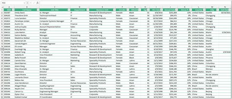excel spreadsheet sample data download