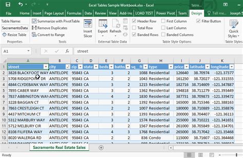 excel spreadsheet table